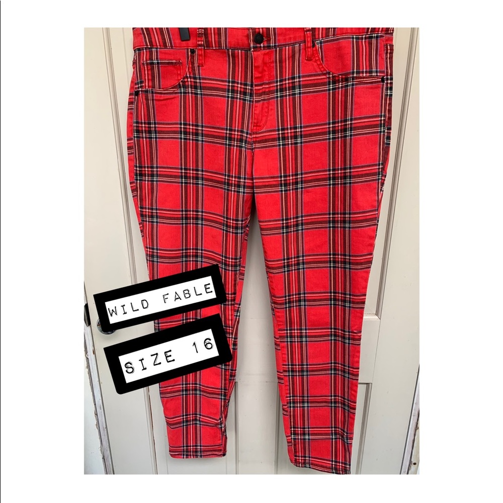 🌹Wild Fable Skinny Pant in Red Plaid 🌹 16